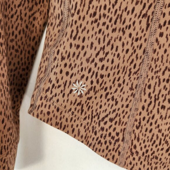 Athleta Salutation Jacket Leopard Print Full Sleeve Stretch Athletic Workout S - Picture 9 of 12